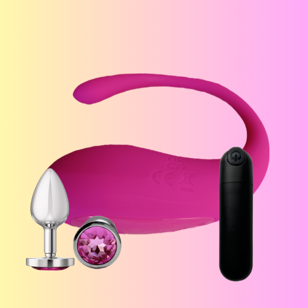 Wireless Clitoral Vibrator - Anal Butt Plug - Mini Bullet Vibrator