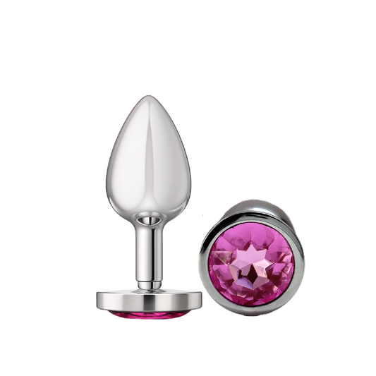 Heartease - Round Shaped Jewelled Metal Plug Small - Lovesy