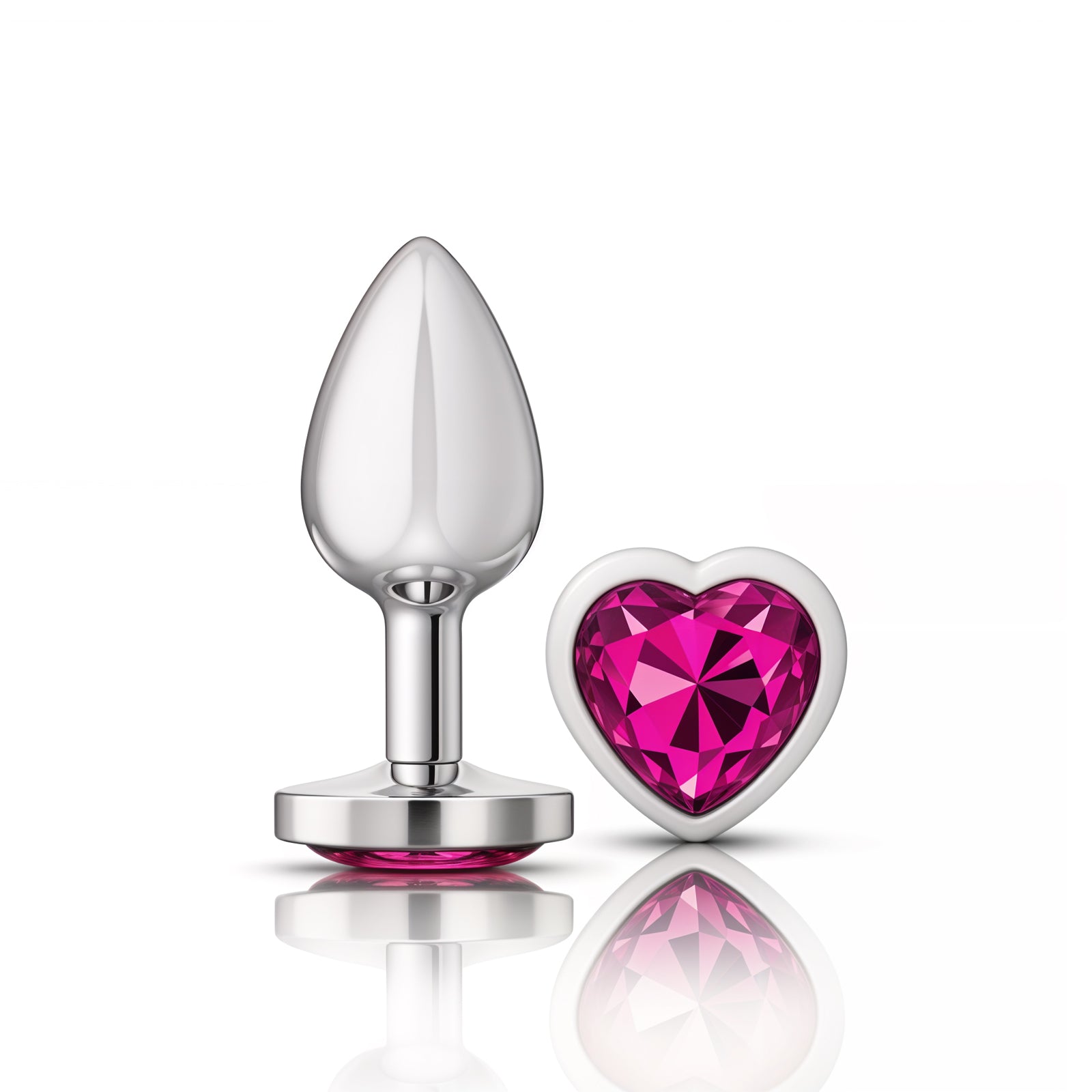 Heartease - Heart Shaped Jewelled Metal Plug - Small - Lovesy